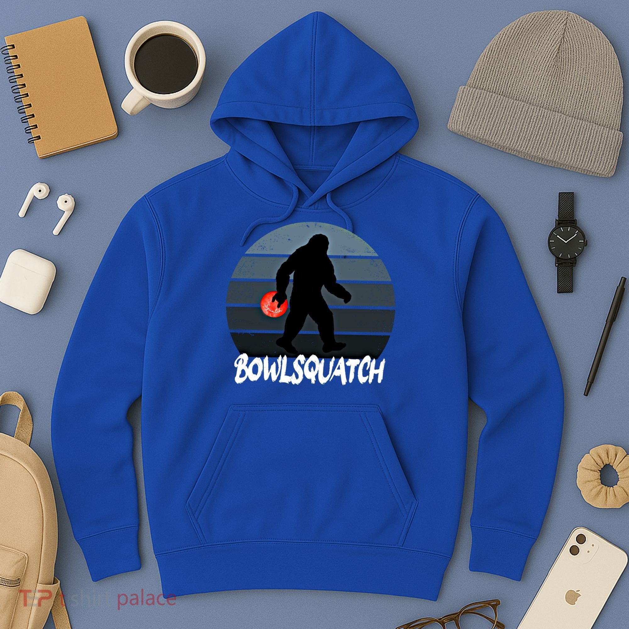 Bowlsquatch Bigfoot Bowling Ball Sasquatch Bowler Squatch Gift Hoodie