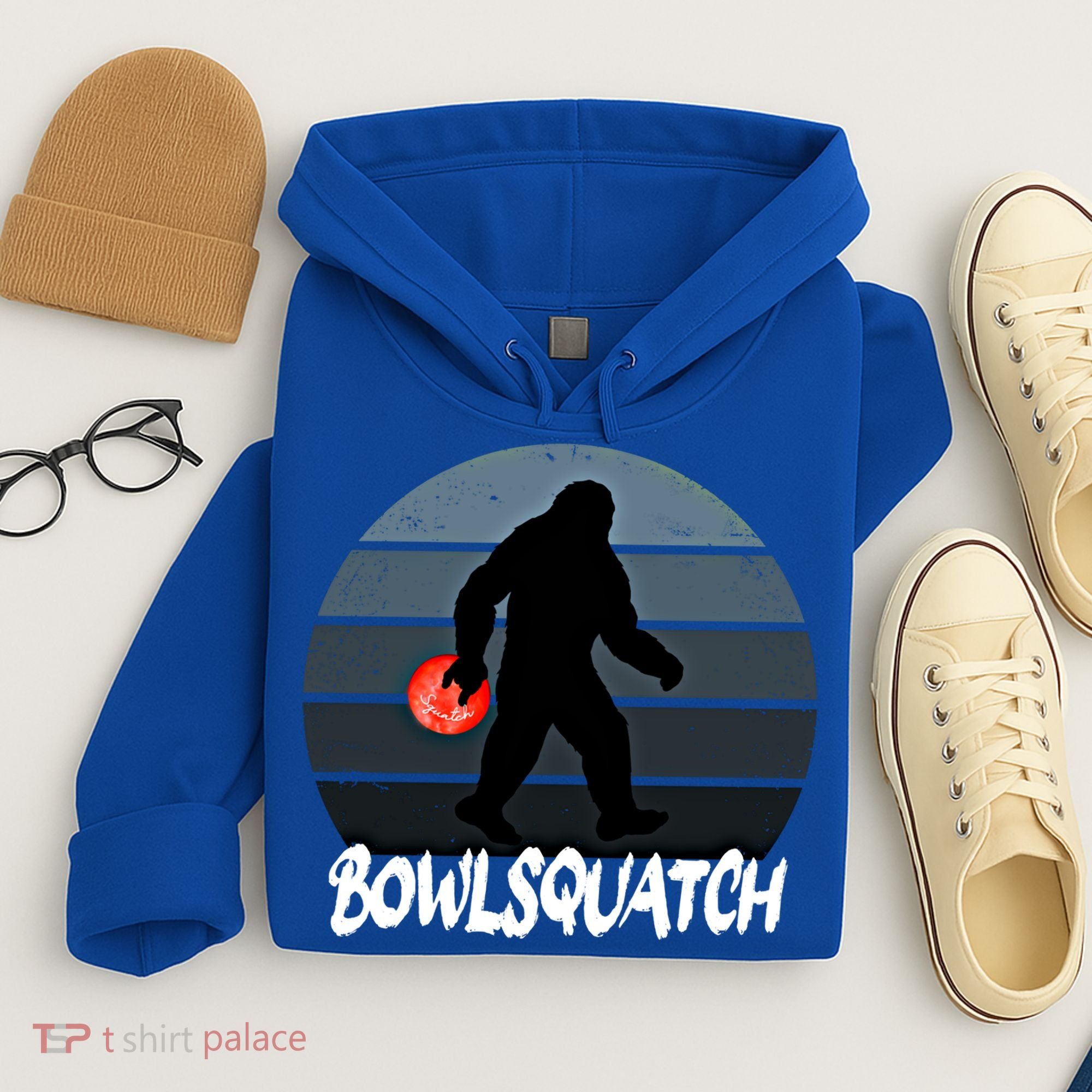 Bowlsquatch Bigfoot Bowling Ball Sasquatch Bowler Squatch Gift Hoodie