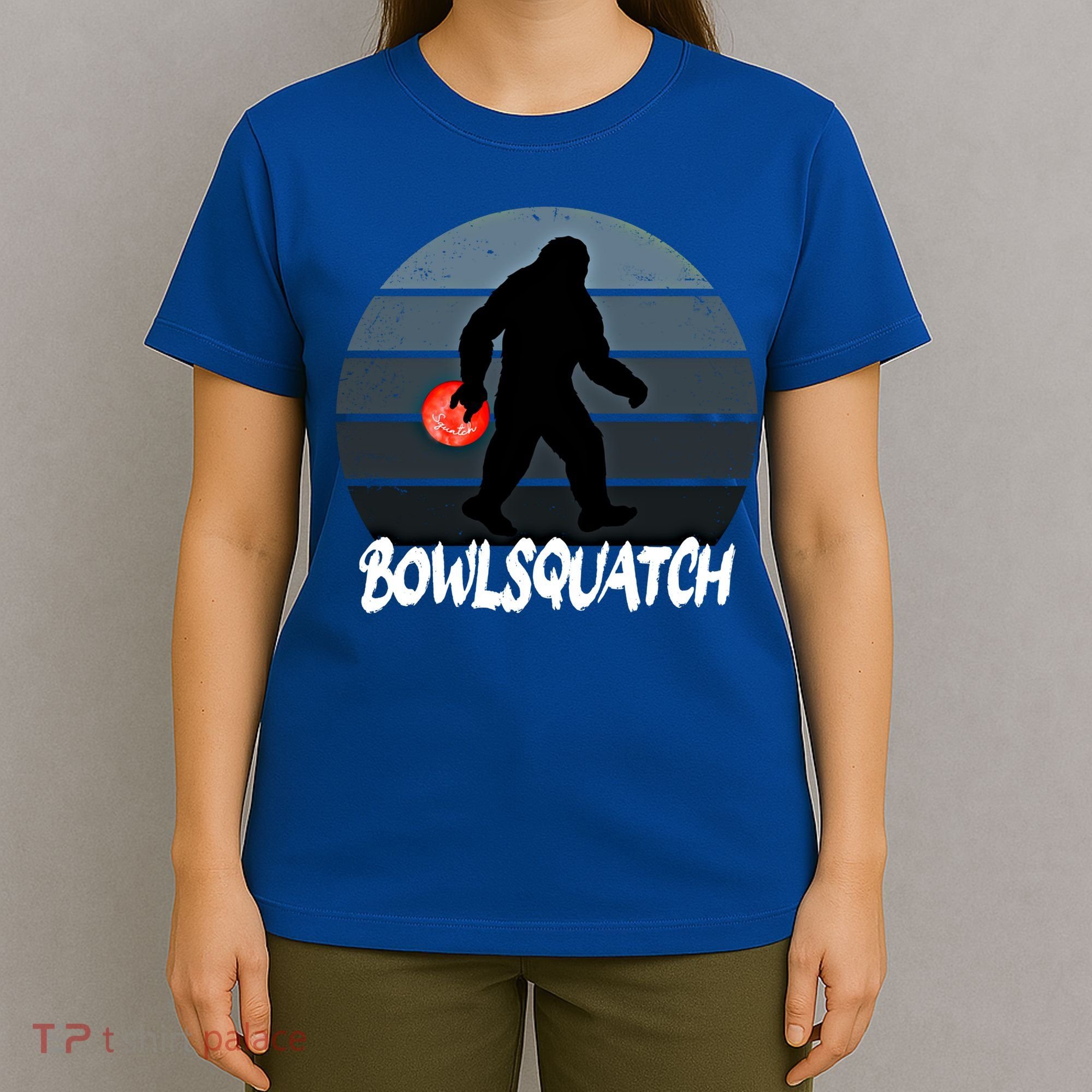 Bowlsquatch Bigfoot Bowling Ball Sasquatch Bowler Squatch Gift T-Shirt
