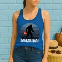Bowlsquatch Bigfoot Bowling Ball Sasquatch Bowler Squatch Gift Women's Tank Top thumb 2