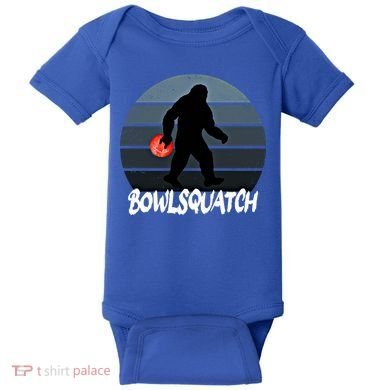 Bowlsquatch Bigfoot Bowling Ball Sasquatch Bowler Squatch Gift Baby Bodysuit