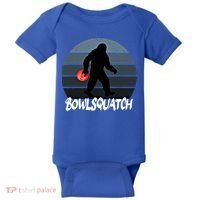 Bowlsquatch Bigfoot Bowling Ball Sasquatch Bowler Squatch Gift Baby Bodysuit thumb 0