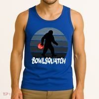 Bowlsquatch Bigfoot Bowling Ball Sasquatch Bowler Squatch Gift Tank Top thumb 3