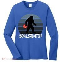 Bowlsquatch Bigfoot Bowling Ball Sasquatch Bowler Squatch Gift Women's Long Sleeve Shirt thumb 0