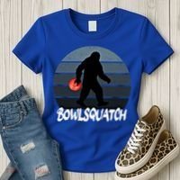 Bowlsquatch Bigfoot Bowling Ball Sasquatch Bowler Squatch Gift Women's T-Shirt thumb 3