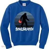 Bowlsquatch Bigfoot Bowling Ball Sasquatch Bowler Squatch Gift Kids Sweatshirt thumb 0