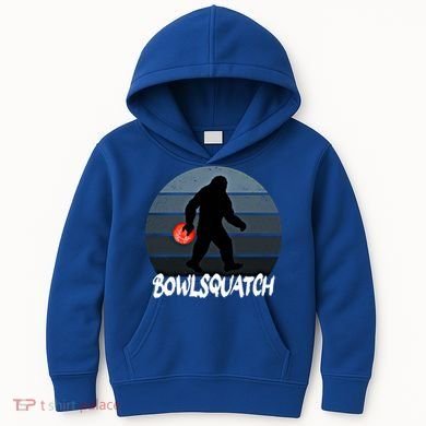 Bowlsquatch Bigfoot Bowling Ball Sasquatch Bowler Squatch Gift Kids Hoodie