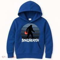 Bowlsquatch Bigfoot Bowling Ball Sasquatch Bowler Squatch Gift Kids Hoodie thumb 0