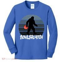 Bowlsquatch Bigfoot Bowling Ball Sasquatch Bowler Squatch Gift Kids Long Sleeve Shirt thumb 0