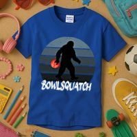 Bowlsquatch Bigfoot Bowling Ball Sasquatch Bowler Squatch Gift Kids T-Shirt thumb 3
