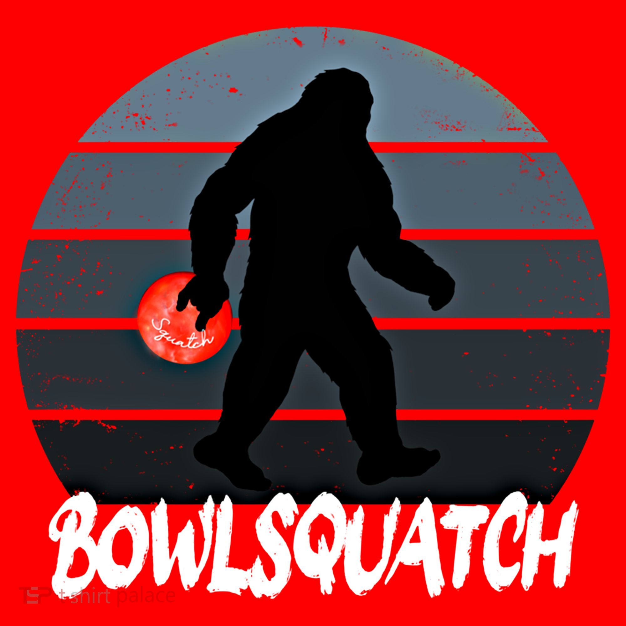 Bowlsquatch Bigfoot Bowling Ball Sasquatch Bowler Squatch Gift Santa Hat