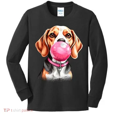 Beagle Bubblegum Kids Long Sleeve Shirt