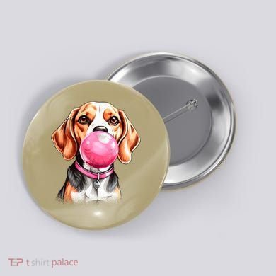 Beagle Bubblegum Button