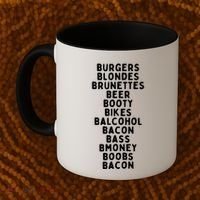 Beers Burgers Blondes Coffee Mug thumb 2
