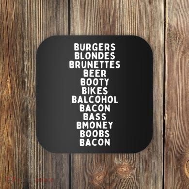 Beers Burgers Blondes Coaster