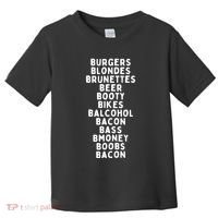 Beers Burgers Blondes Toddler T-Shirt thumb 0