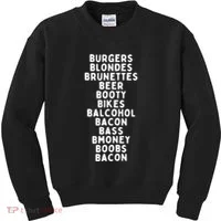 Beers Burgers Blondes Kids Sweatshirt thumb 0