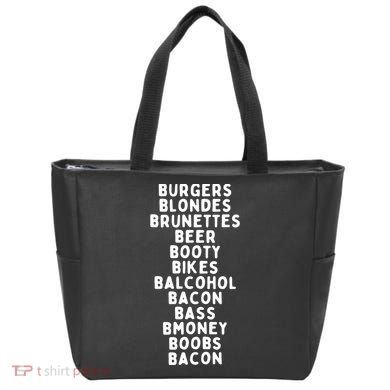Beers Burgers Blondes Tote Bag