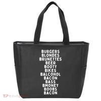 Beers Burgers Blondes Tote Bag thumb 0
