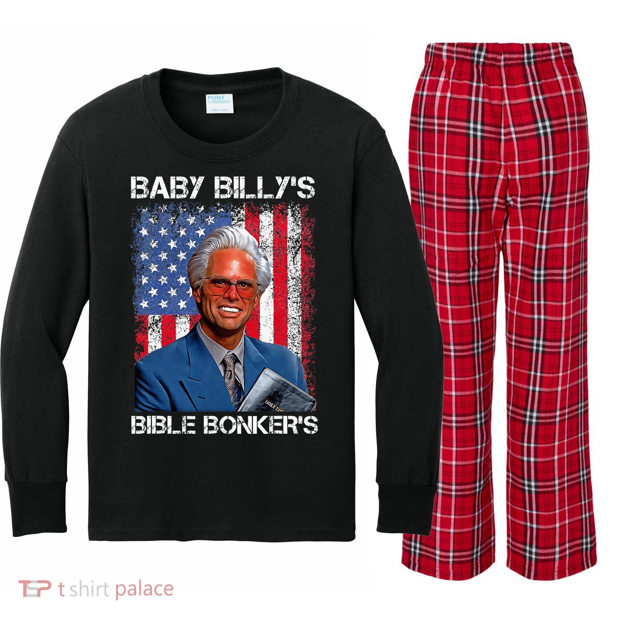 Baby Billy's Bible Bonker Kids Long Sleeve Plaid Pajama Set