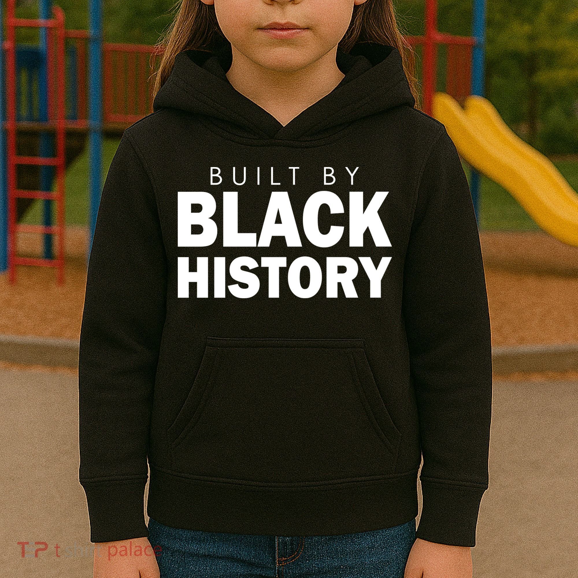 Built By Black History African American Pride Kids Hoodie