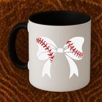 Baseball Bow Baseball Mom Mothers Day Women Baseball Mama Coffee Mug thumb 2