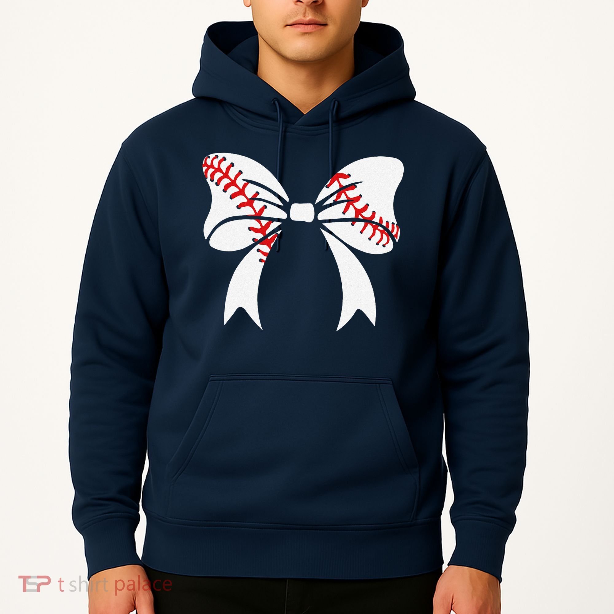 Baseball Bow Baseball Mom Mothers Day Women Baseball Mama Hoodie