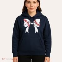 Baseball Bow Baseball Mom Mothers Day Women Baseball Mama Hoodie thumb 5