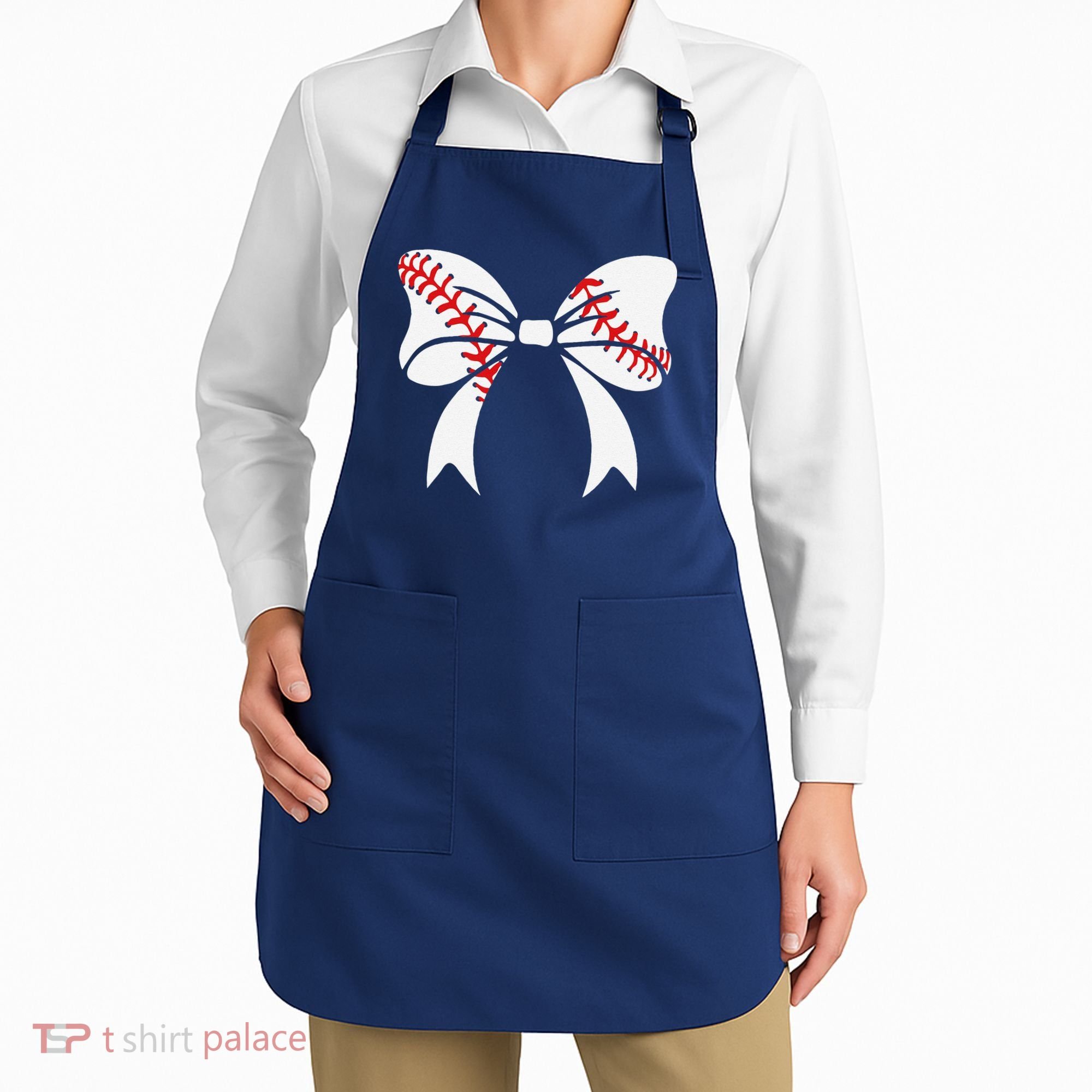 Baseball Bow Baseball Mom Mothers Day Women Baseball Mama Apron