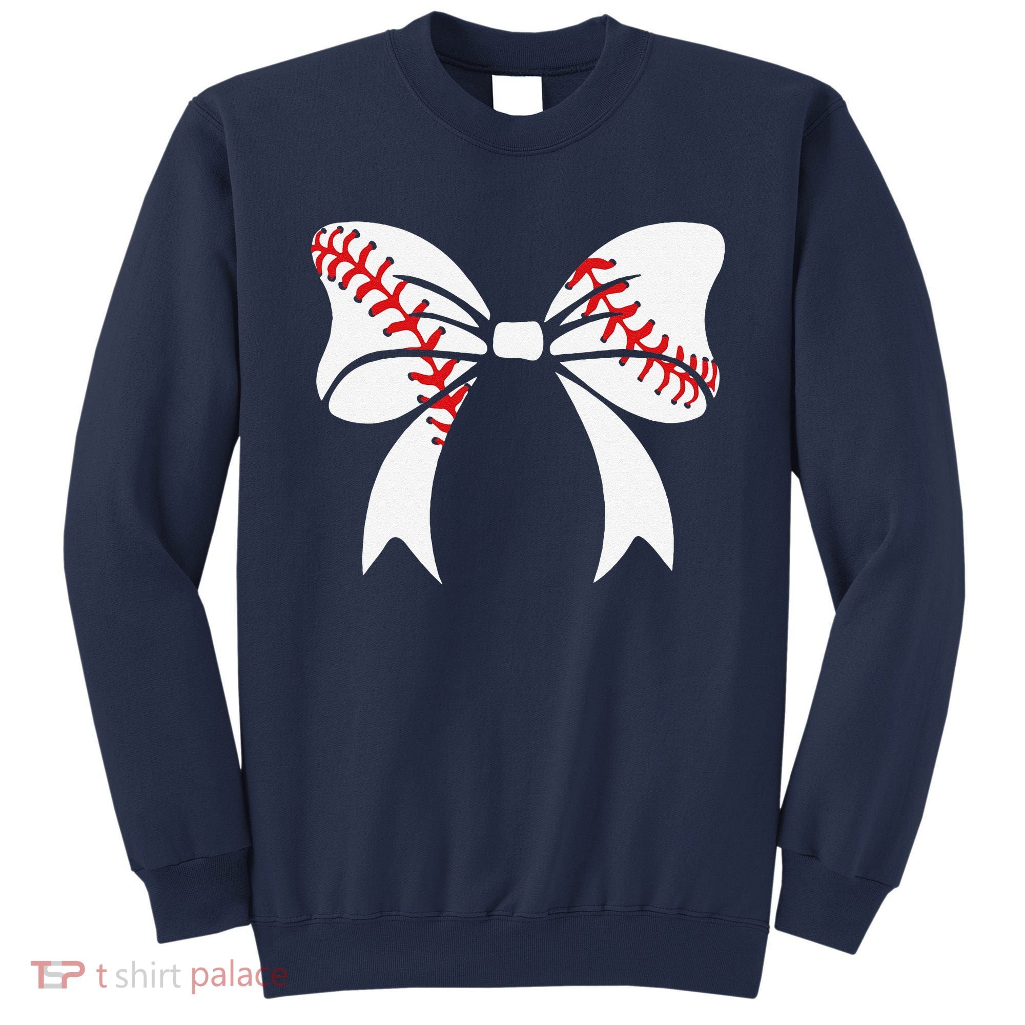 Baseball Bow Baseball Mom Mothers Day Women Baseball Mama Sweatshirt