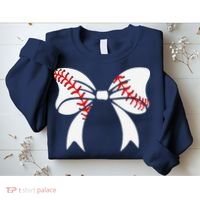Baseball Bow Baseball Mom Mothers Day Women Baseball Mama Sweatshirt thumb 2