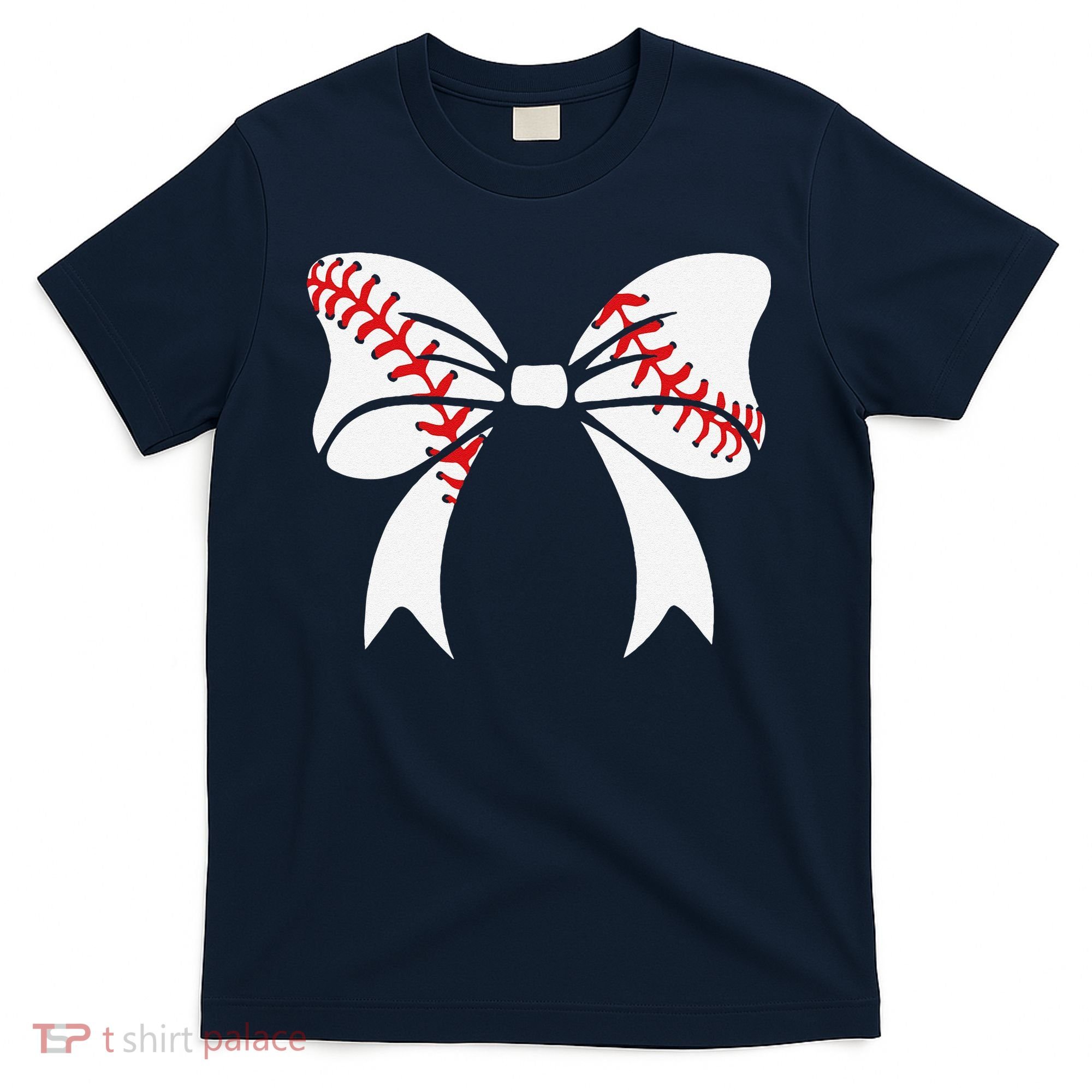Baseball Bow Baseball Mom Mothers Day Women Baseball Mama T-Shirt