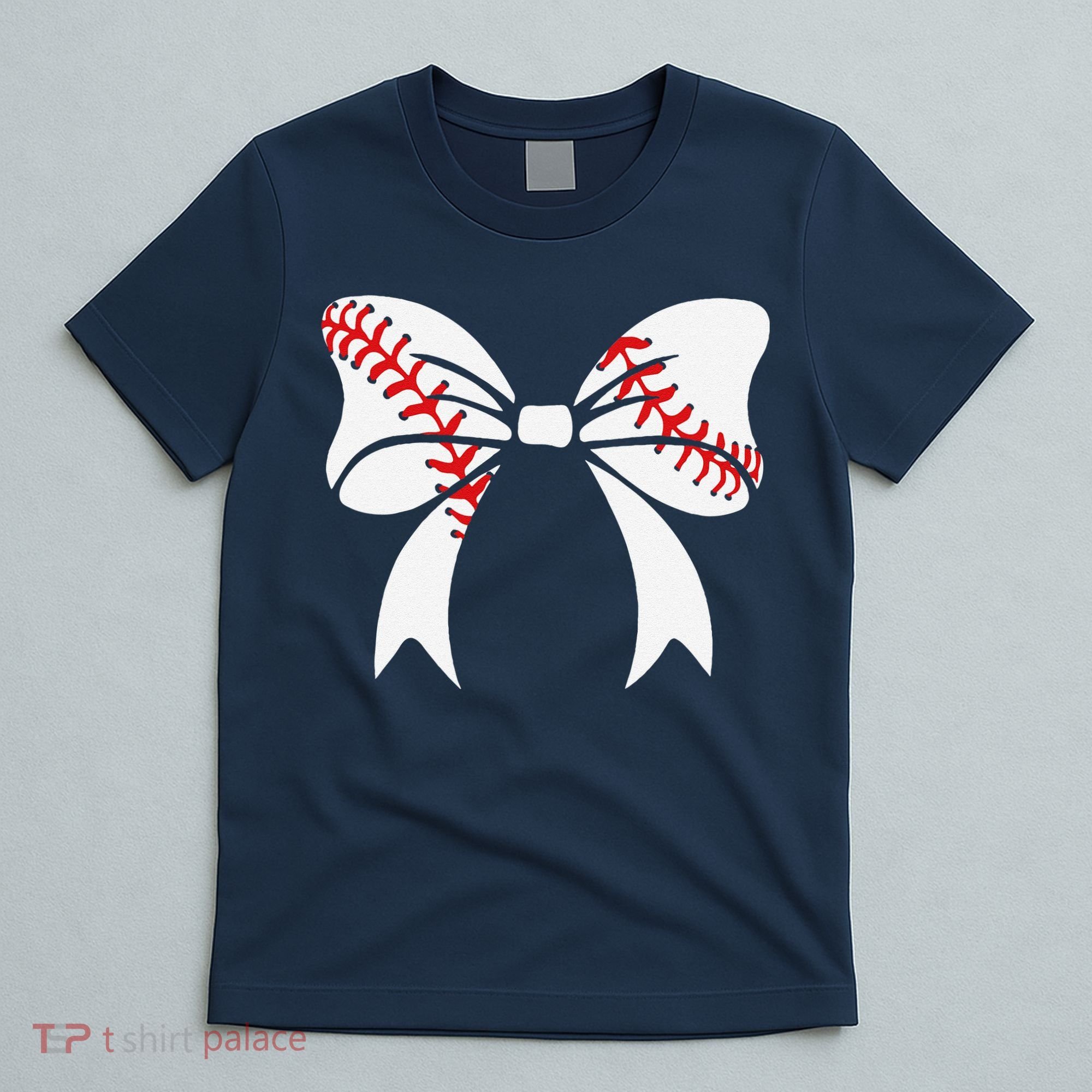 Baseball Bow Baseball Mom Mothers Day Women Baseball Mama T-Shirt