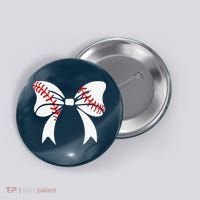 Baseball Bow Baseball Mom Mothers Day Women Baseball Mama Button thumb 0