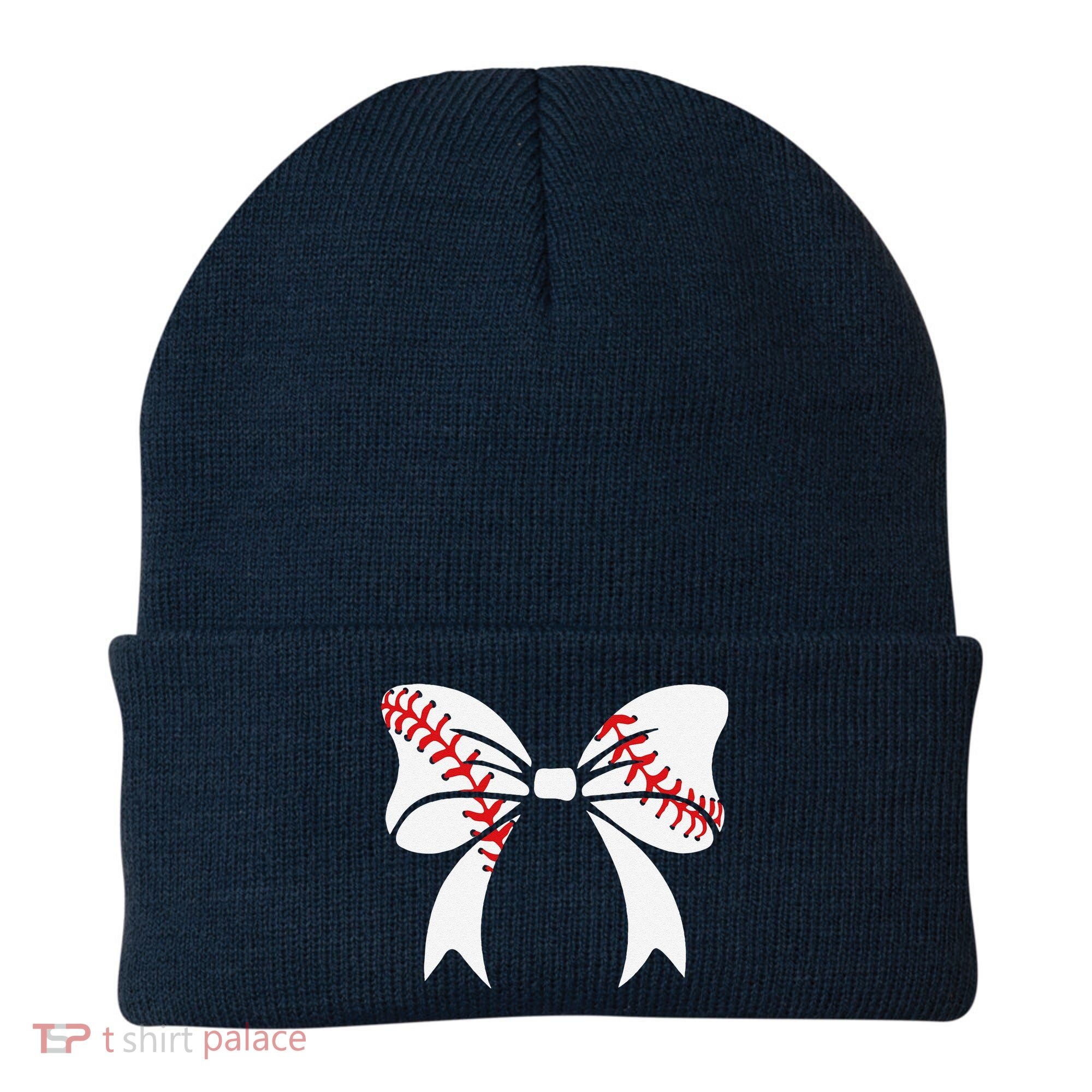 Baseball Bow Baseball Mom Mothers Day Women Baseball Mama Beanie