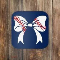 Baseball Bow Baseball Mom Mothers Day Women Baseball Mama Coaster thumb 0