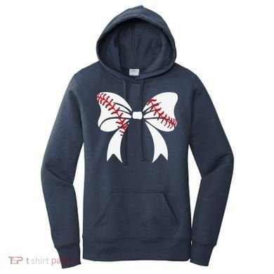 Baseball Bow Baseball Mom Mothers Day Women Baseball Mama Women's Hoodie