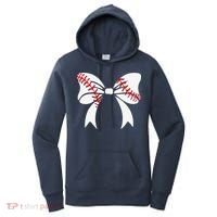 Baseball Bow Baseball Mom Mothers Day Women Baseball Mama Women's Hoodie thumb 0