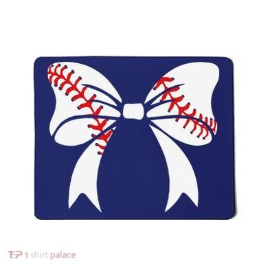 Baseball Bow Baseball Mom Mothers Day Women Baseball Mama Mousepad