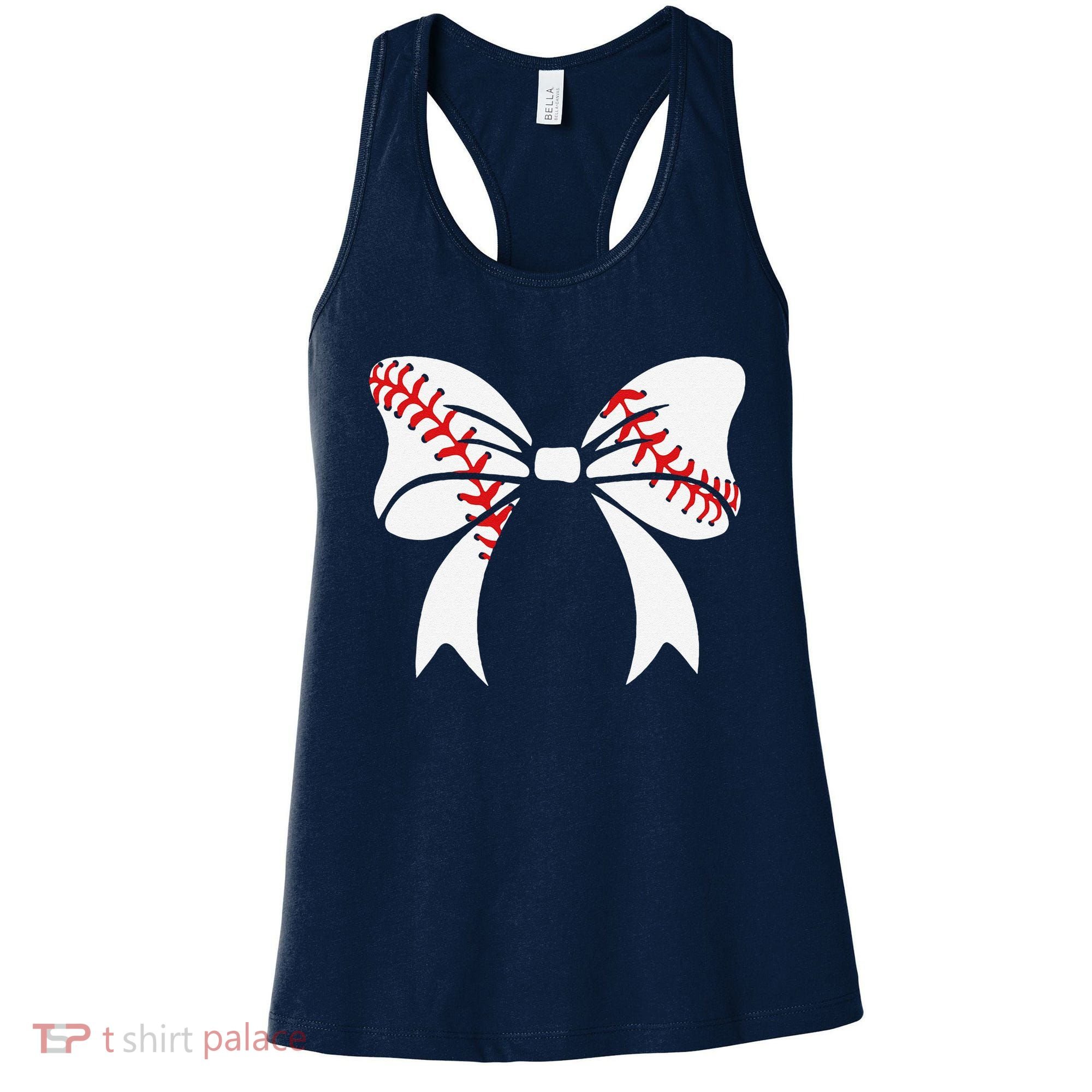 Baseball Bow Baseball Mom Mothers Day Women Baseball Mama Women's Tank Top