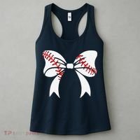 Baseball Bow Baseball Mom Mothers Day Women Baseball Mama Women's Tank Top thumb 3