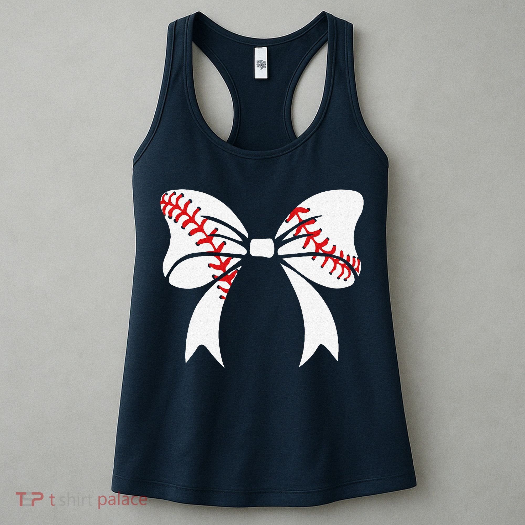 Baseball Bow Baseball Mom Mothers Day Women Baseball Mama Women's Tank Top