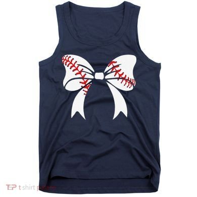 Baseball Bow Baseball Mom Mothers Day Women Baseball Mama Tank Top