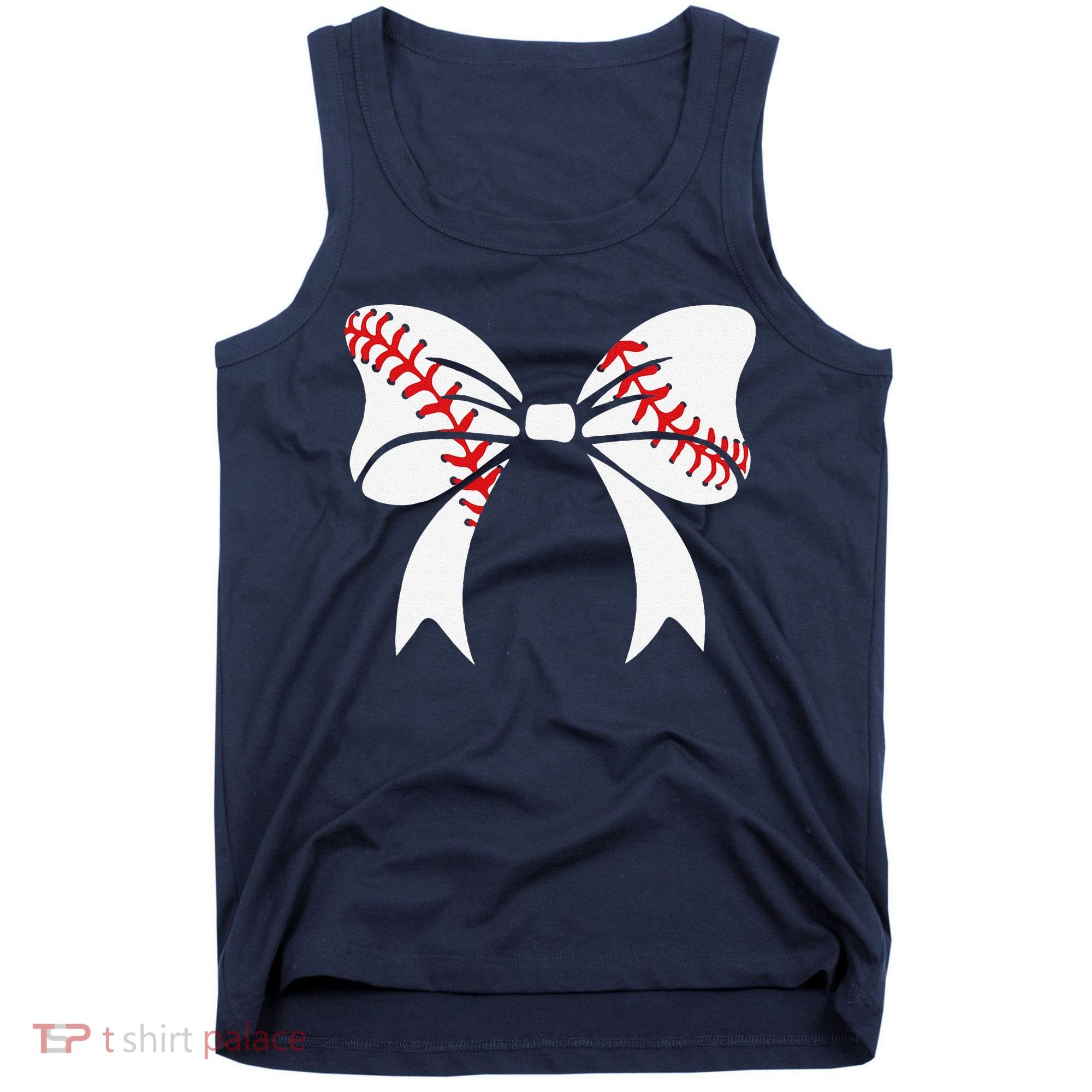Baseball Bow Baseball Mom Mothers Day Women Baseball Mama Tank Top