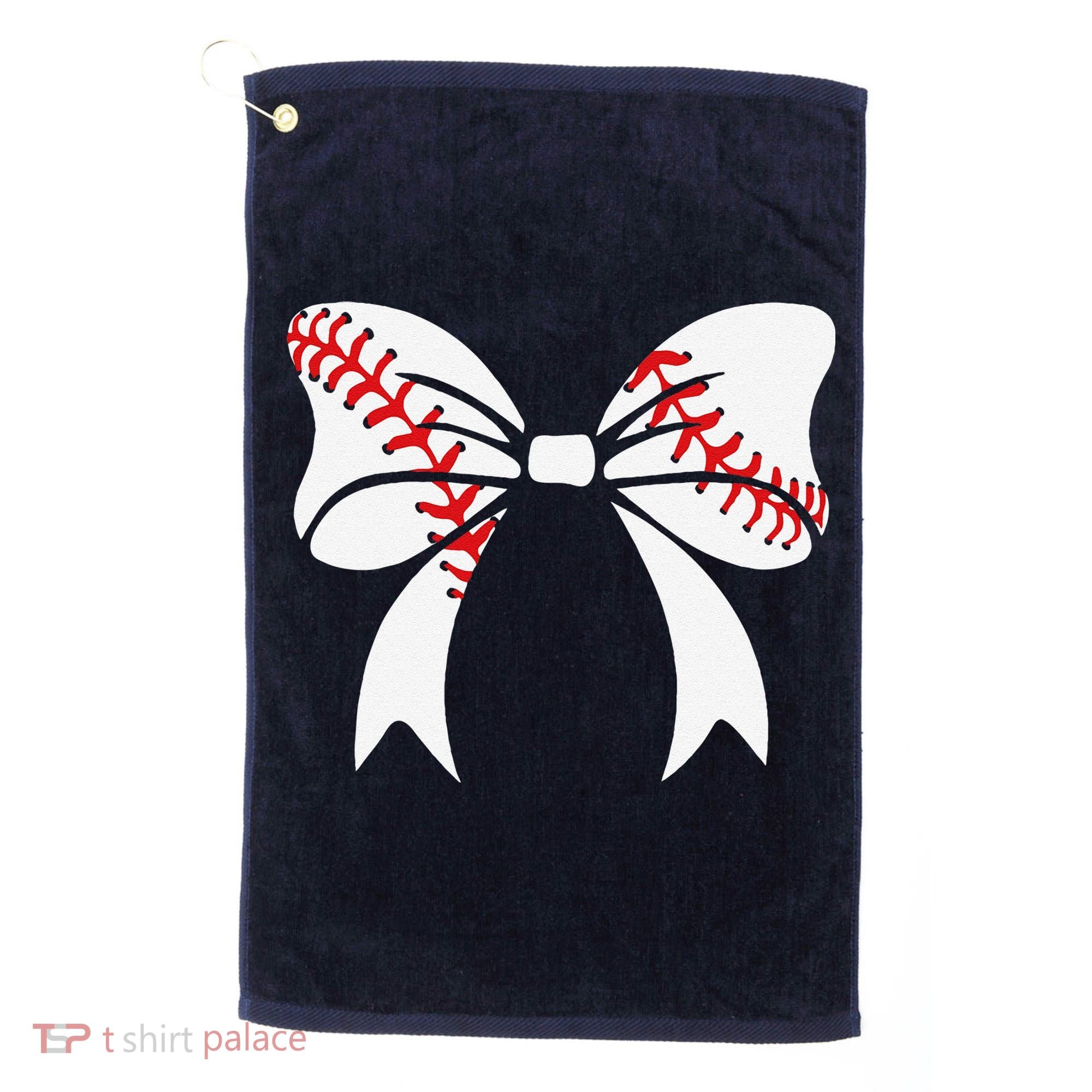 Baseball Bow Baseball Mom Mothers Day Women Baseball Mama Golf Towel