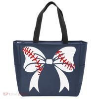 Baseball Bow Baseball Mom Mothers Day Women Baseball Mama Tote Bag thumb 0