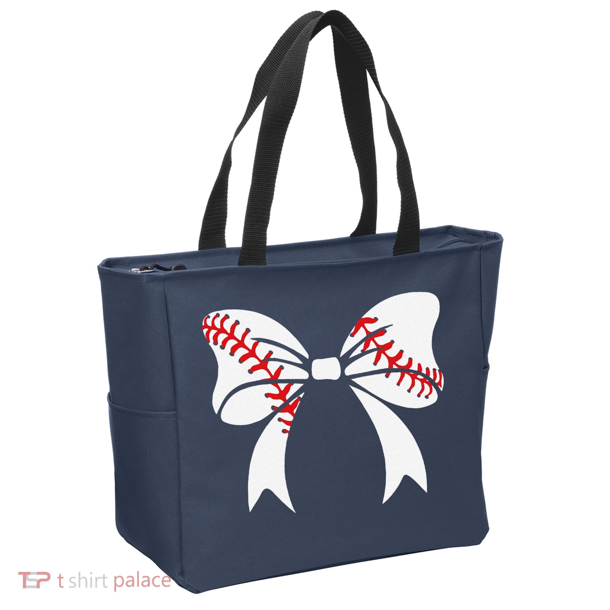 Baseball Bow Baseball Mom Mothers Day Women Baseball Mama Tote Bag