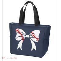 Baseball Bow Baseball Mom Mothers Day Women Baseball Mama Tote Bag thumb 3
