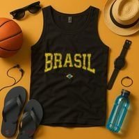 Brazil Brasil Brazilian Flag Green Tank Top thumb 4