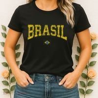 Brazil Brasil Brazilian Flag Green Women's T-Shirt thumb 2